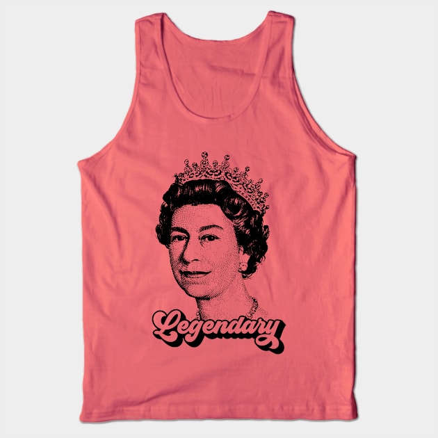 Queen Elizabeth T Shirt Legendary RIP - Queen of England Memoriam Tank Top by PUFFYP